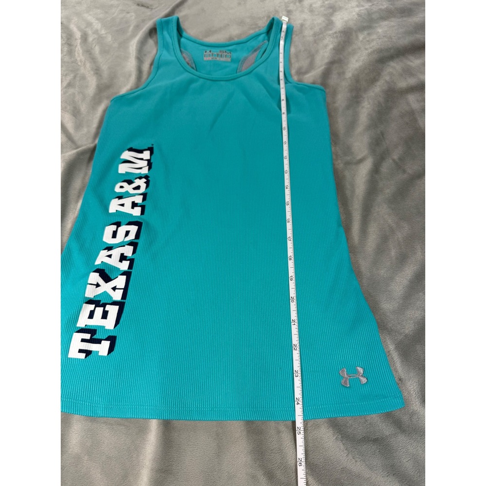 Under Armour Fitted Texas A&M Island University Blue Racerback Tank Top Size Sm - Picture 3 of 6